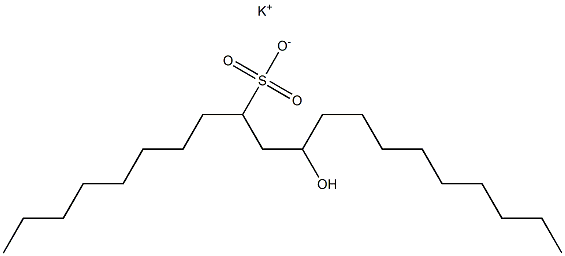 11-Hydroxyicosane-9-sulfonic acid potassium salt Struktur