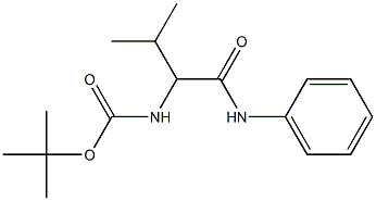 N-(Phenyl)-2-[(tert-butoxycarbonyl)amino]-2-isopropylacetamide Struktur