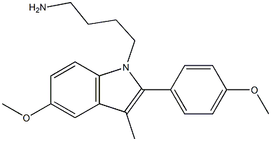 1-(4-Aminobutyl)-5-methoxy-2-(4-methoxyphenyl)-3-methyl-1H-indole Struktur