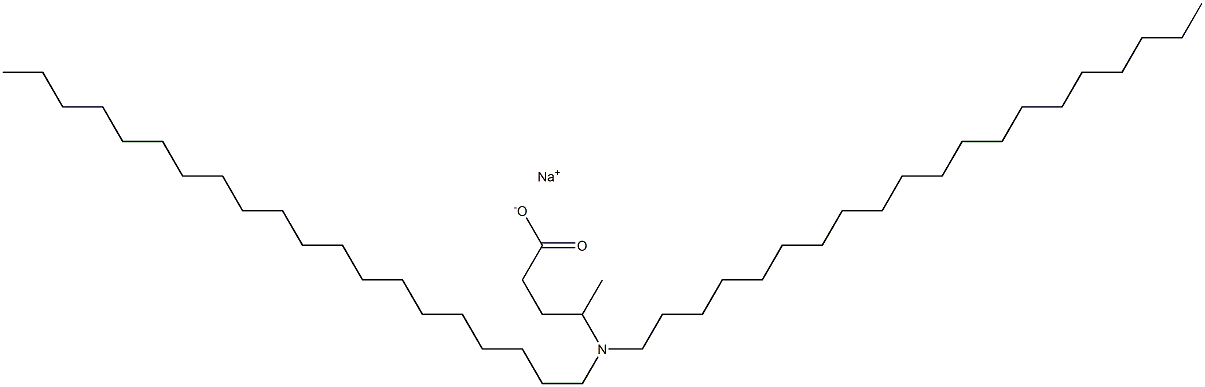 4-(Diicosylamino)valeric acid sodium salt Struktur