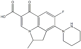 2-Methyl-7-fluoro-8-[(1,2,3,4,5,6-hexahydropyridazin)-1-yl]-1,2-dihydro-5-oxo-5H-2a-azaacenaphthylene-4-carboxylic acid Struktur