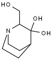 2-(Hydroxymethyl)-1-azabicyclo[2.2.2]octane-3,3-diol Struktur