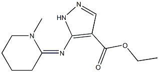 5-[(1-Methylpiperidin-2-ylidene)amino]-1H-pyrazole-4-carboxylic acid ethyl ester Struktur