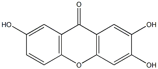 2,3,7-Trihydroxy-9H-xanthen-9-one Struktur