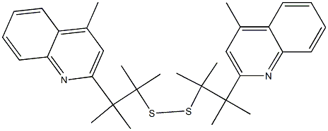 Bis[2-(4-methylquinolin-2-yl)-1,1,2-trimethylpropyl] persulfide Struktur