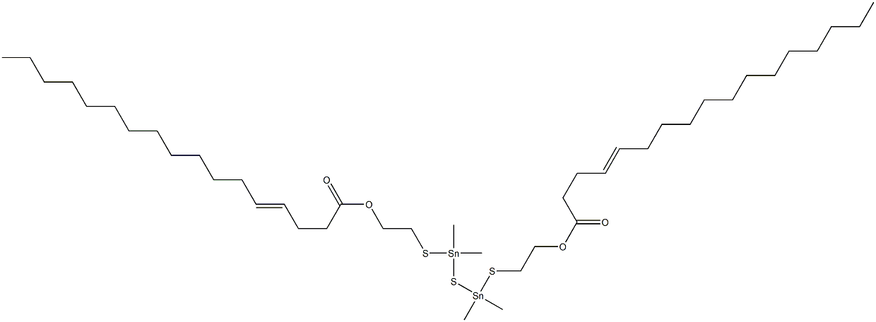 Bis[dimethyl[[2-(3-hexadecenylcarbonyloxy)ethyl]thio]stannyl] sulfide Struktur