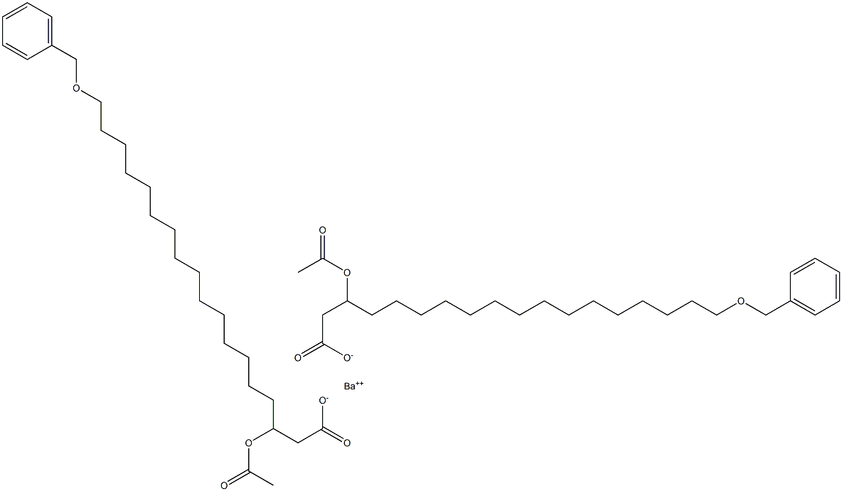 Bis(18-benzyloxy-3-acetyloxystearic acid)barium salt Struktur