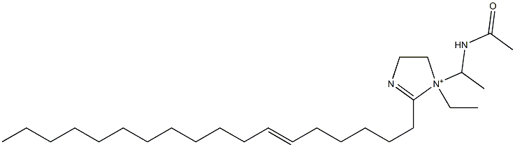 1-[1-(Acetylamino)ethyl]-1-ethyl-2-(6-octadecenyl)-2-imidazoline-1-ium Struktur