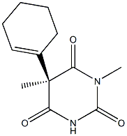 (5R)-1,5-Dimethyl-5-(1-cyclohexenyl)pyrimidine-2,4,6(1H,3H,5H)-trione Struktur