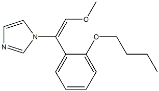 1-[(E)-2-Methoxy-1-(2-butoxyphenyl)ethenyl]-1H-imidazole Struktur