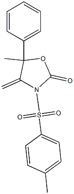 4-Methylene-3-(4-methylphenylsulfonyl)-5-methyl-5-phenyloxazolidin-2-one Struktur