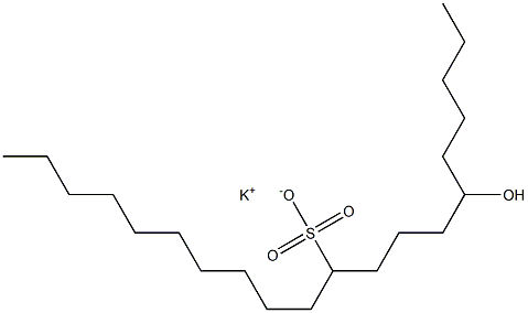 6-Hydroxyicosane-10-sulfonic acid potassium salt Struktur