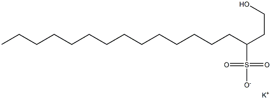 1-Hydroxyheptadecane-3-sulfonic acid potassium salt Struktur