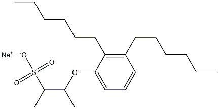 3-(2,3-Dihexylphenoxy)butane-2-sulfonic acid sodium salt Struktur