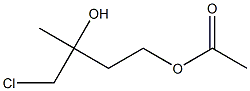 Acetic acid 4-chloro-3-hydroxy-3-methylbutyl ester Struktur