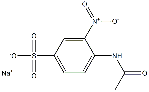 4-Acetylamino-3-nitrobenzenesulfonic acid sodium salt Struktur