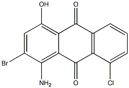 1-Amino-2-bromo-4-hydroxy-8-chloroanthraquinone Struktur