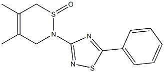 2-(5-Phenyl-1,2,4-thiadiazol-3-yl)-4,5-dimethyl-3,6-dihydro-2H-1,2-thiazine 1-oxide Struktur