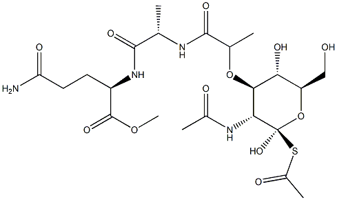 N2-[N-[N-Acetyl-1-(acetylthio)muramoyl]-L-alanyl]-D-glutamine methyl ester Struktur