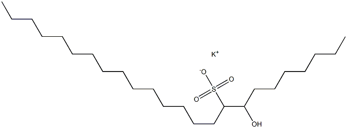 8-Hydroxytetracosane-9-sulfonic acid potassium salt Struktur