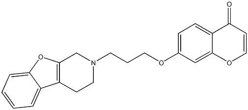 7-[3-[(1,2,3,4-Tetrahydrobenzofuro[2,3-c]pyridin)-2-yl]propyloxy]-4H-1-benzopyran-4-one Struktur