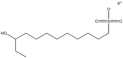 10-Hydroxydodecane-1-sulfonic acid potassium salt Struktur