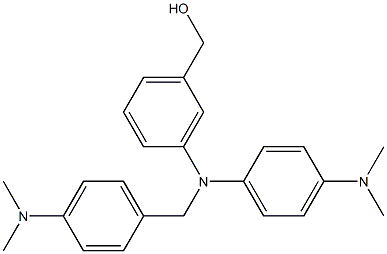 3-[Bis(4-dimethylaminophenyl)methylamino]benzenemethanol Struktur