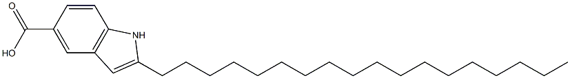 2-Octadecyl-1H-indole-5-carboxylic acid Struktur