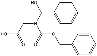 2-[Benzyloxycarbonyl(phenylhydroxymethyl)amino]acetic acid Struktur