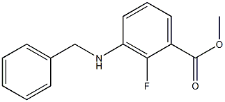 3-Benzylamino-2-fluorobenzoic acid methyl ester Struktur