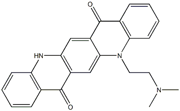 5-[2-(Dimethylamino)ethyl]-5,12-dihydroquino[2,3-b]acridine-7,14-dione Struktur