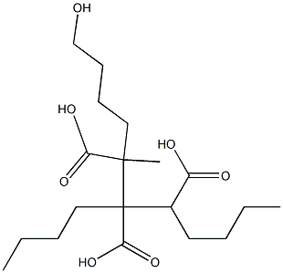 Butane-1,2,3-tricarboxylic acid 3-(4-hydroxybutyl)1,2-dibutyl ester Struktur