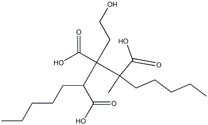 Butane-1,2,3-tricarboxylic acid 2-(2-hydroxyethyl)1,3-dipentyl ester Struktur