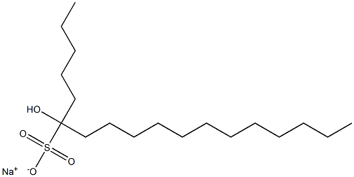 6-Hydroxyoctadecane-6-sulfonic acid sodium salt Struktur