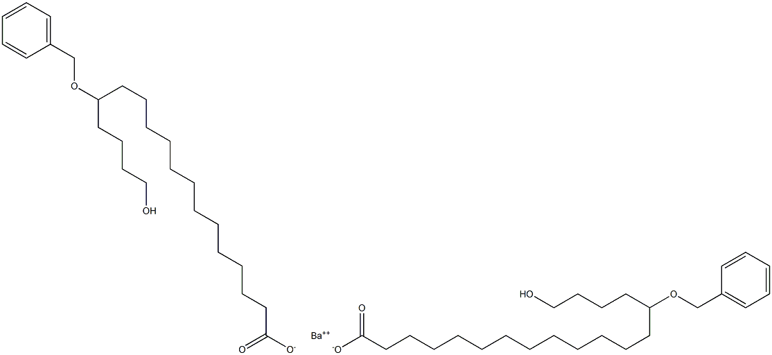 Bis(14-benzyloxy-18-hydroxystearic acid)barium salt Struktur