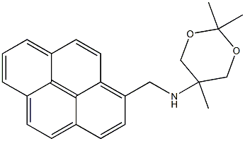 1-[(2,2,5-Trimethyl-1,3-dioxan-5-yl)aminomethyl]pyrene Struktur