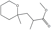 2-Methyl-3-[(2-methyltetrahydro-2H-pyran)-2-yl]propionic acid methyl ester Struktur