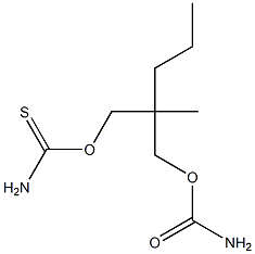 3-Thiocarbamoyloxy-2-methyl-2-propyl-1-propanol carbamate Struktur