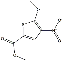 2-Methoxy-3-nitrothiophene-5-carboxylic acid methyl ester Struktur