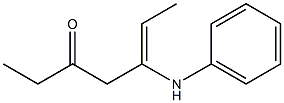 5-(Phenylamino)-5-hepten-3-one Struktur