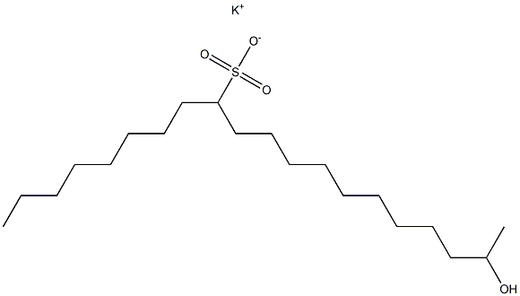 19-Hydroxyicosane-9-sulfonic acid potassium salt Struktur