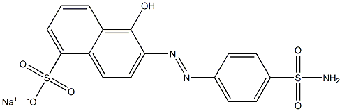 1-Hydroxy-2-(4-sulfamoylphenylazo)-5-naphthalenesulfonic acid sodium salt Struktur