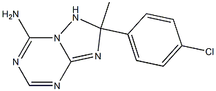 1,2-Dihydro-7-amino-2-(4-chlorophenyl)-2-methyl[1,2,4]triazolo[1,5-a][1,3,5]triazine Struktur