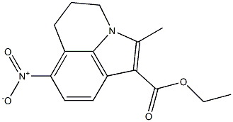 2-Methyl-6-nitro-1,7-trimethylene-1H-indole-3-carboxylic acid ethyl ester Struktur