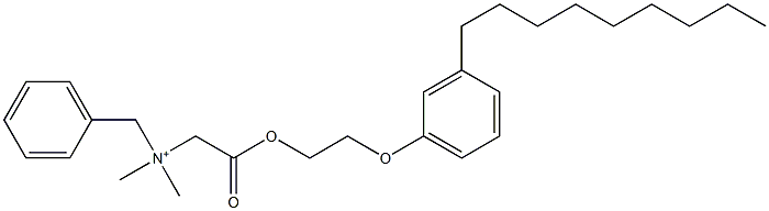 N,N-Dimethyl-N-benzyl-N-[[[2-(3-nonylphenyloxy)ethyl]oxycarbonyl]methyl]aminium Struktur