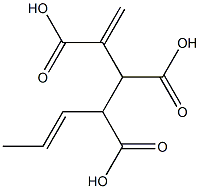 3-Butene-1,2,3-tricarboxylic acid 1-(1-propenyl) ester Struktur