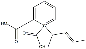 (-)-Phthalic acid hydrogen 1-[(E,R)-3-pentene-2-yl] ester Struktur