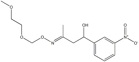 3-[(2-Methoxyethoxy)methoxyimino]-1-(m-nitrophenyl)butan-1-ol Struktur