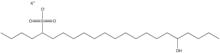 18-Hydroxydocosane-5-sulfonic acid potassium salt Struktur