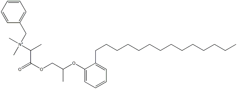 N,N-Dimethyl-N-benzyl-N-[1-[[2-(2-tetradecylphenyloxy)propyl]oxycarbonyl]ethyl]aminium Struktur